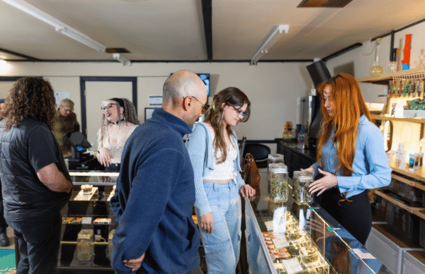 Customer shopping at a popular dispensary in Canada